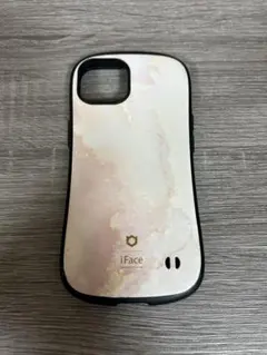 iFace ピンク マーブル 大理石模様　iPhone14ケース
