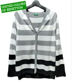 UNITED COLORS OF BENETTON Vネックニットカーディガン