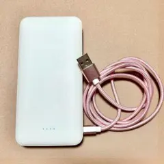 ポータブル モバイルバッテリー 10000mAh ケーブル付