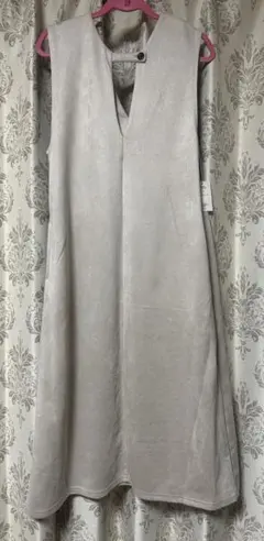 【期間限定】スエード ジャンパースカート アイボリー