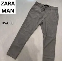 ZARAMAN ズボン　スラックス グレー　オフィス　通勤　シンプル　夏　秋　M