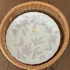 FINE CHINA花柄陶器皿セット 5枚+バスケット