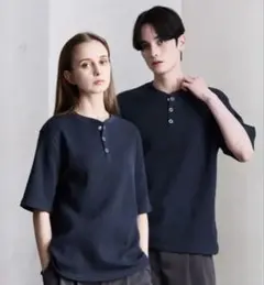 完売品【CLEL】ファンクショナリー サーマルヘンリーネック半袖Tシャツ 