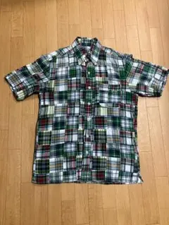 SOPHNET ソフネット パッチワーク 半袖シャツ チェック S 日本のサムネイル