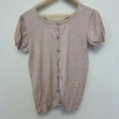 アースミュージック&エコロジー　半袖カーディガン　ピンク　２way 前後可