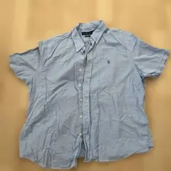Ralph Lauren XXL 半袖シャツ ライトブルー