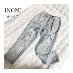 INGNI ダメージデニムパンツ M