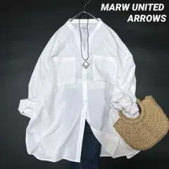 美品】マックスマーラ 白タグ リネン 比翼 シャツ ブラウス Max Mara