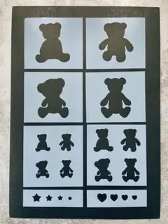ステンシルシート　くまちゃん　テディベア