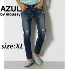 AZUL by moussy アズール CUT OFF CRASH SKINNY