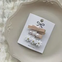 3点セット　ベビークリップ　ヘアクリップ　ヘアピン