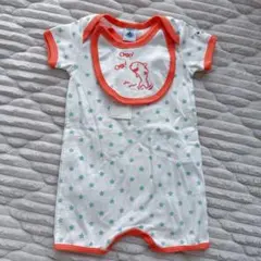 【新品未使用】PETIT BATEAU 半袖ロンパース 6m/67cm