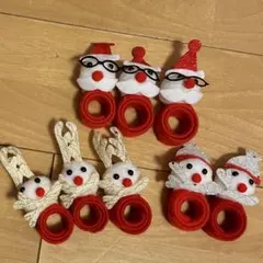 サンタとトナカイのパーティー飾り 8個