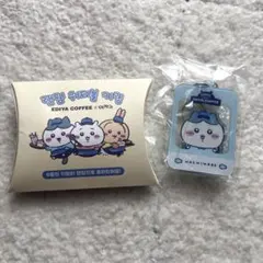 韓国限定　ちいかわ　EDIYA COFFEE ハチワレ キーホルダーのサムネイル