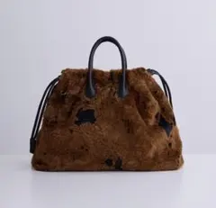 【PLUS an】エコファー アニマル バッグ〈ラージ〉