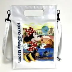 상태좋음 東京ディズニーリゾート ショッパー柄 ショルダーバック2way