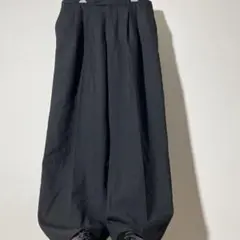 90s Van Heusen 2タック ブラック ワイド スラックス W35 黒