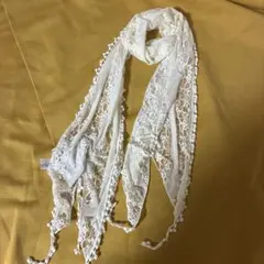 オフホワイトロングスカーフのサムネイル