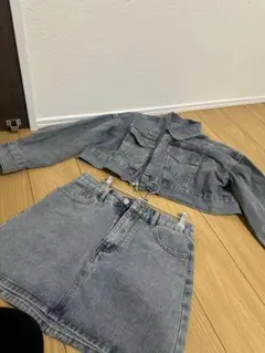デニムジャケットとスカートセット Lサイズ