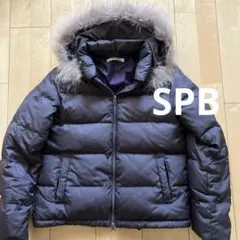 ダークグレー ファー付きフード ダウンジャケット　ダウン・フェザー