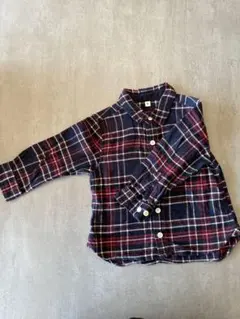 売り切り価格☆ 良品計画(無印良品) チェック柄シャツ 90㎝ 長袖