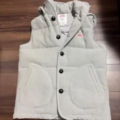 DANTON × BEAMS 別注 ロゴ ダウンベスト 36 グレー