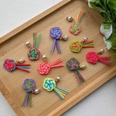 水引 水引パーツ 和小物 パーツ 梅結び チャーム ラッピング ギフト タッセル