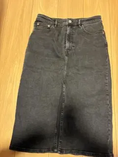 ZARA ブラックデニムスリットスカート
