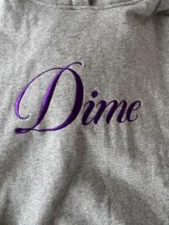 Dime グレー フード付きパーカー
