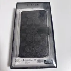 COACH iPhone SE/8/7手帳型ケース ブラック | Mercari