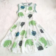 美品【VIVIENNE TAM】 パワーネット メッシュ ワンピース 白のサムネイル