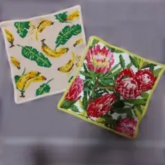 FEILER タオルハンカチ ジャングルバナナ他2枚セット used