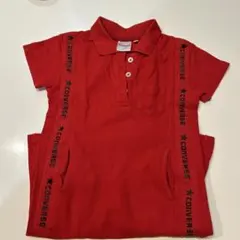 ブランシェス CONVERSE 赤 ポロワンピース