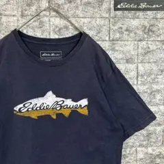 Eddie Bauer エディーバウアー 魚プリント 半袖 Tシャツ 古着