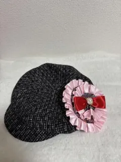 ハンドメイド ロリータ好き必見付け替え可リボン フリル パール バレエ風ヘアピン