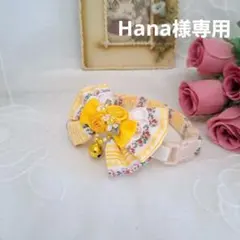 Hana様専用、黄色ボーダーフラワー、わんちゃん猫ちゃん用首輪