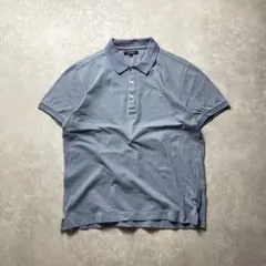 BURBERRYLONDONポロシャツ半袖ライトブルー青バーバリークラシック古着のサムネイル