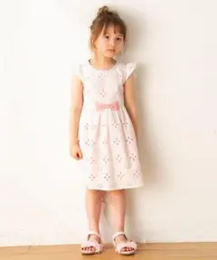 any FAM KIDS　レース ワンピース ピンク系 130