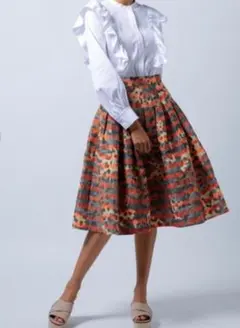 DOUBLE STANDARD CLOTHING タフタジャガードスカート