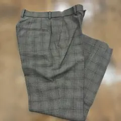 ユニクロ　スマートアンクルパンツ　グレンチェック　グレー