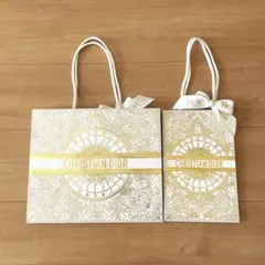 クリスチャンディオール Dior ショッパー　ショップ袋　ホリデー　2点セット
