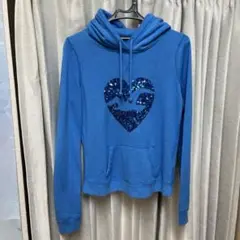 Hollister パーカー ロゴスパンコール ハート　y2k 平成　ギャルのサムネイル