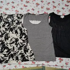 PLAIN SAILING 葉柄 ノースリーブチュニック他3枚セット