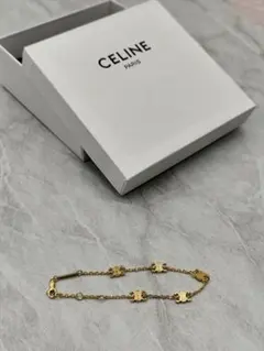 CELINE トリオンフ サスペンドブレスレット ラインストーン
