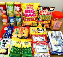 わさビーフ、ポテトチップス、かるじゃが、ベビースターなど、お菓子