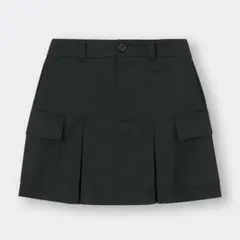 【GU】ローウエストカーゴミニスカート　ブラック