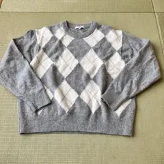 ユニクロ ダイヤモンドパターンニット XL