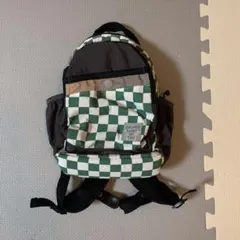 BREEZE リュック　バッグパック　子供服　キッズ　ブリーズ　緑・白　チェック