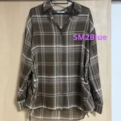 SM2Blue シアーシャツ　ブラウン 長袖シャツ　羽織りのサムネイル