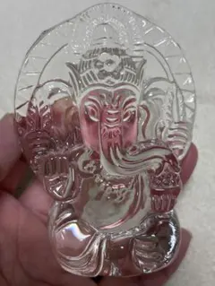 ガラス製　ガネーシャ　置物